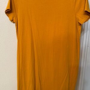 J. Crew Mustard T-Shirt Dress